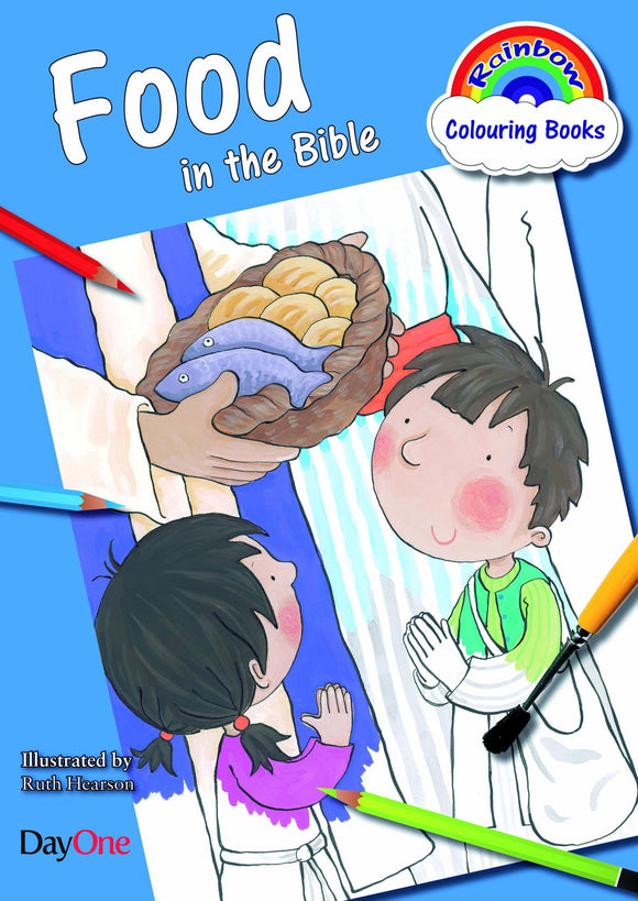 Food in the Bible Coloring Book (Rainbow Coloring)